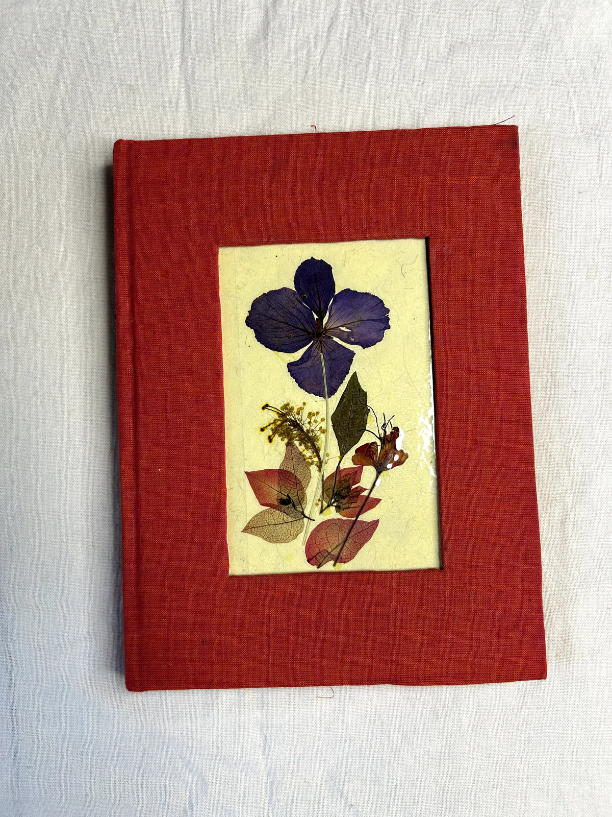 Iklil Pressed Petal Journal – Vermilion Red