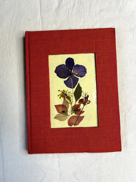 Iklil Pressed Petal Journal – Vermilion Red