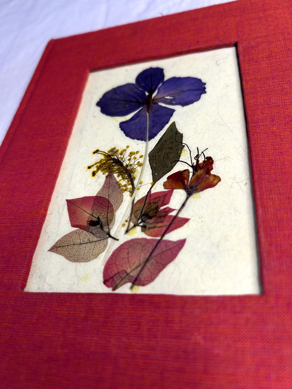 Iklil Pressed Petal Journal – Vermilion Red