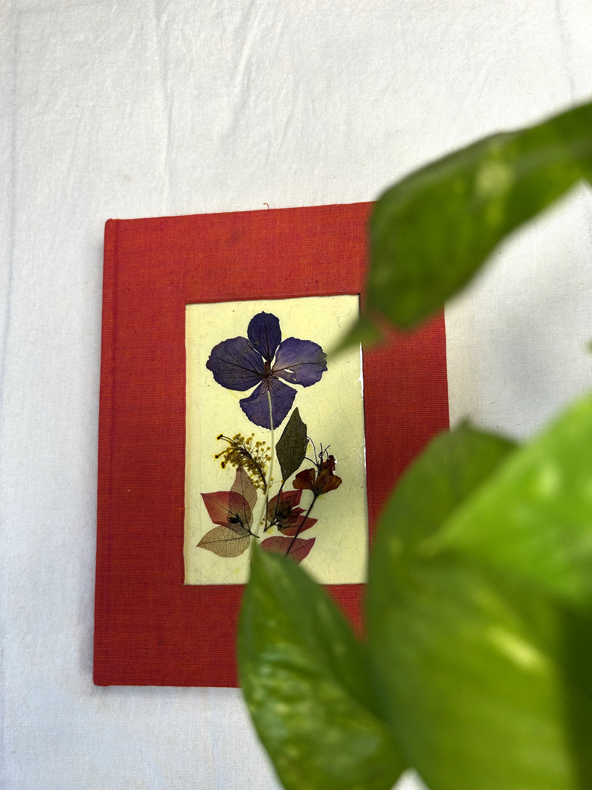 Iklil Pressed Petal Journal – Vermilion Red