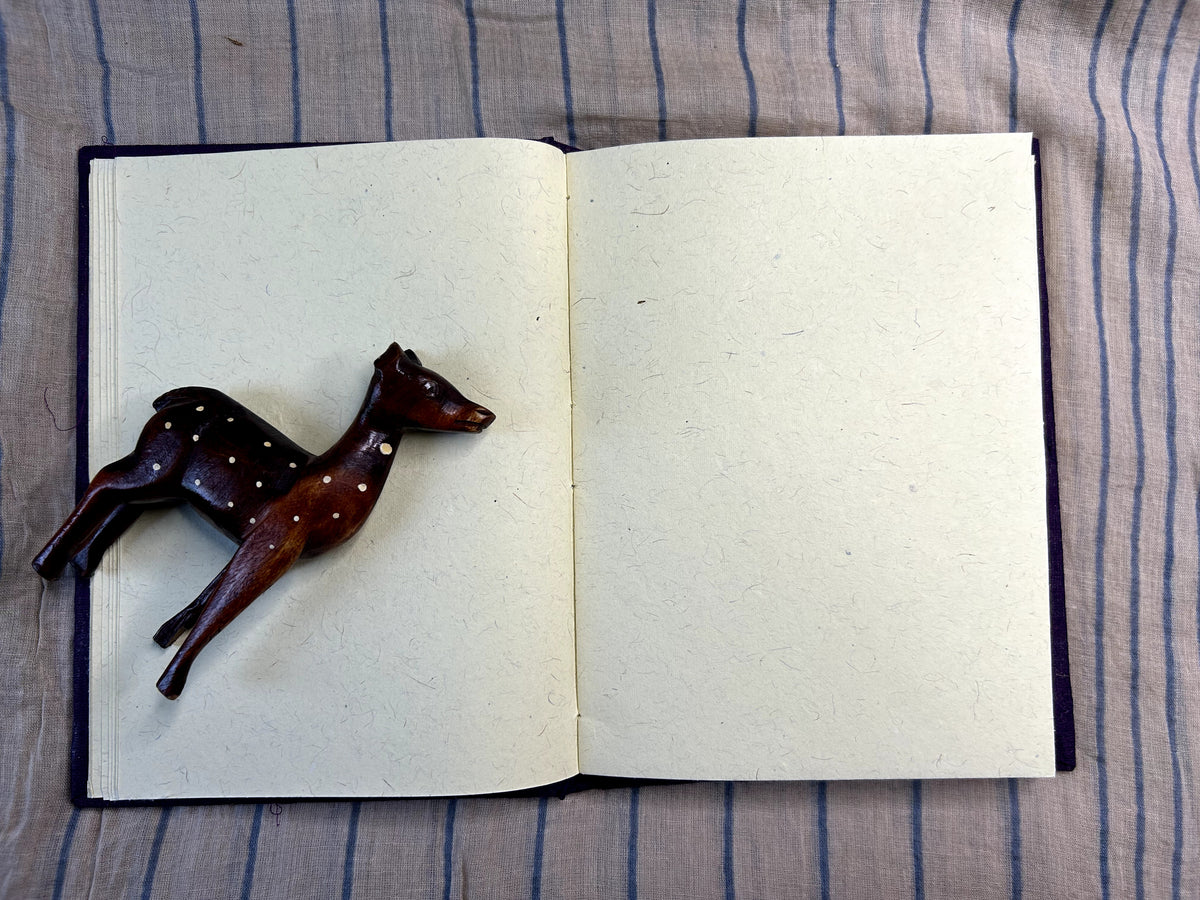 Iklil Split-Canvas Journal – Indigo Canopy