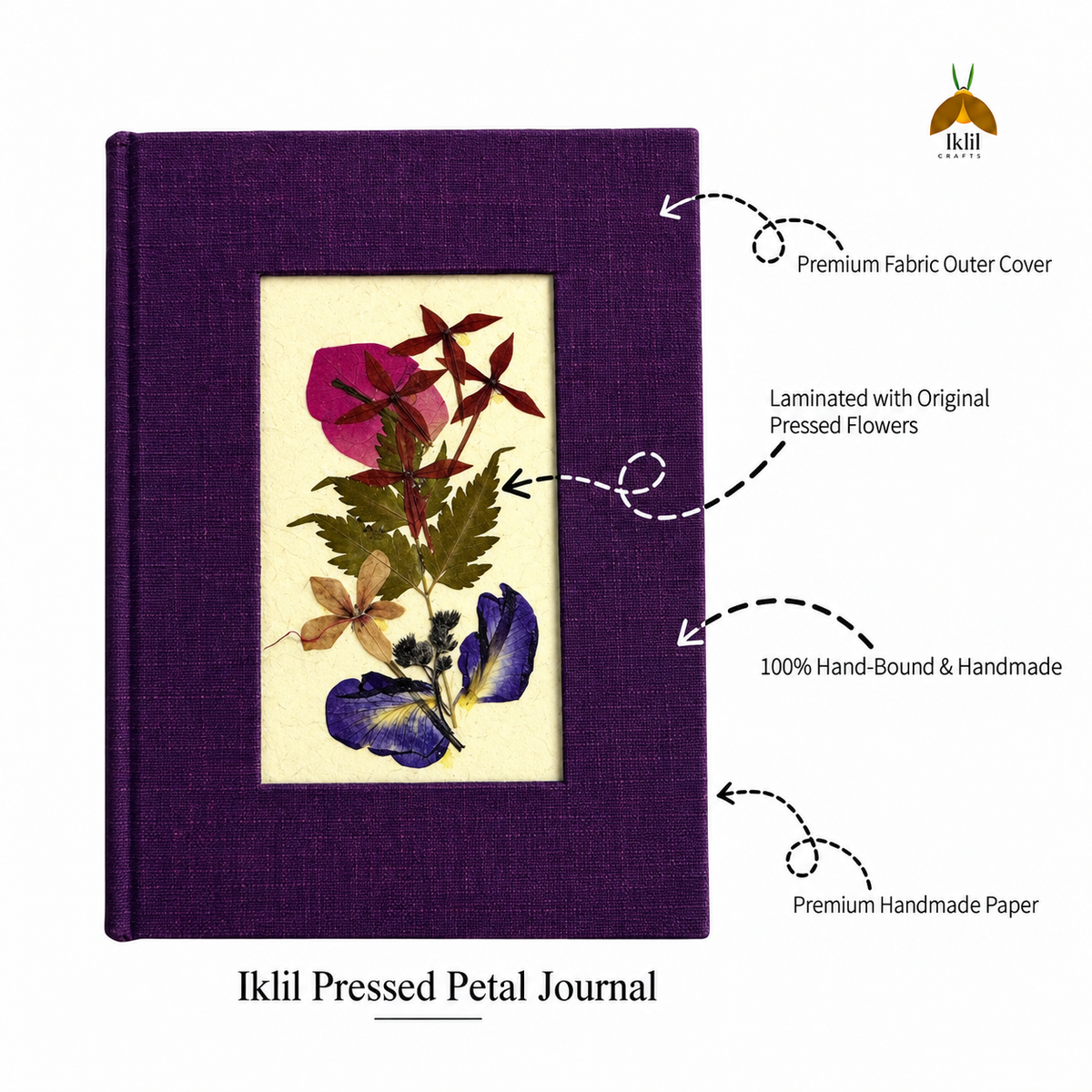 Iklil Pressed Petal Journal – Blossom Pink